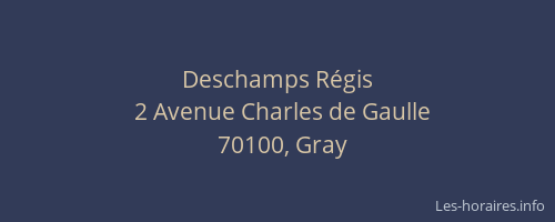Deschamps R&eacute;gis