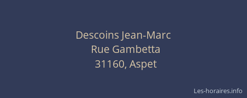 Descoins Jean-Marc