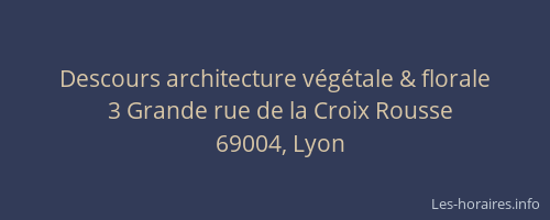 Descours architecture végétale & florale