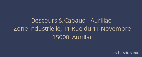 Descours & Cabaud - Aurillac