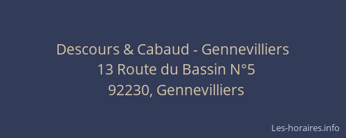 Descours & Cabaud - Gennevilliers