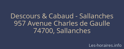 Descours & Cabaud - Sallanches