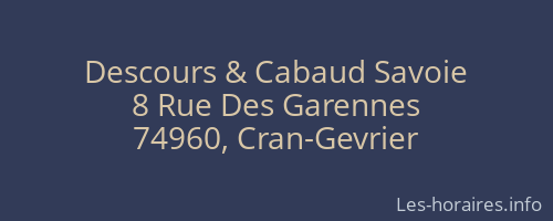 Descours & Cabaud Savoie