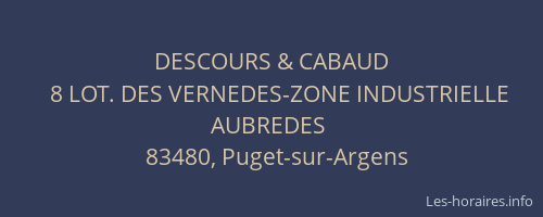 DESCOURS & CABAUD