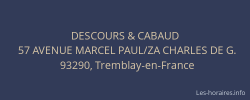DESCOURS & CABAUD