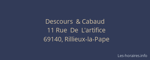 Descours  & Cabaud