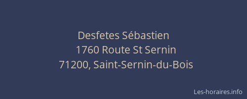 Desfetes S&eacute;bastien