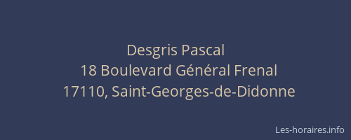 Desgris Pascal