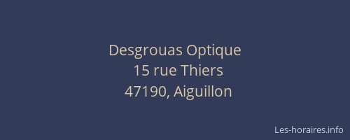 Desgrouas Optique