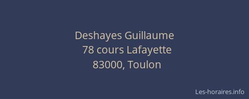 Deshayes Guillaume