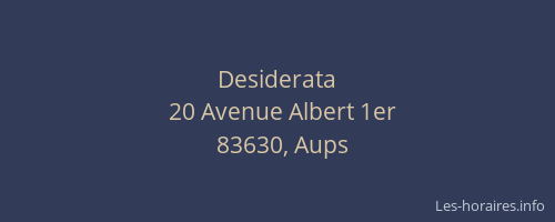 Desiderata