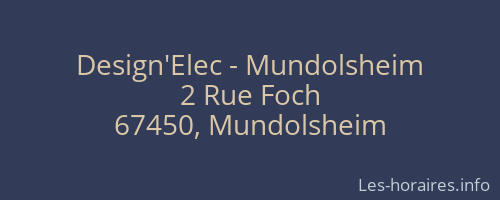 Design'Elec - Mundolsheim