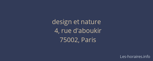 design et nature