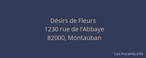 Désirs de Fleurs