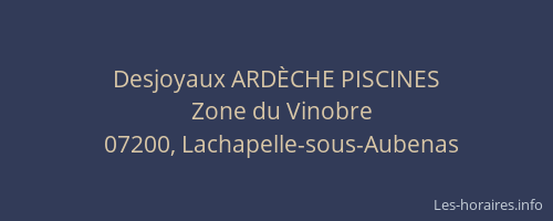 Desjoyaux ARDÈCHE PISCINES
