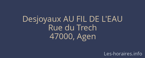 Desjoyaux AU FIL DE L'EAU