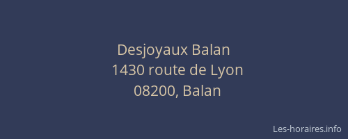 Desjoyaux Balan