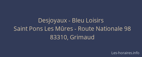 Desjoyaux - Bleu Loisirs