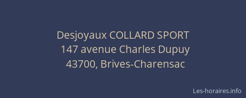 Desjoyaux COLLARD SPORT