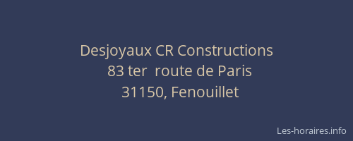 Desjoyaux CR Constructions