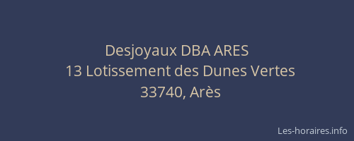Desjoyaux DBA ARES