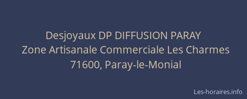 Desjoyaux DP DIFFUSION PARAY