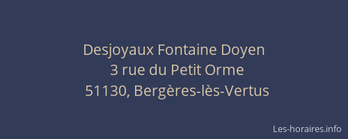 Desjoyaux Fontaine Doyen