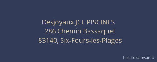 Desjoyaux JCE PISCINES