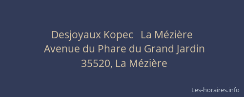 Desjoyaux Kopec   La Mézière