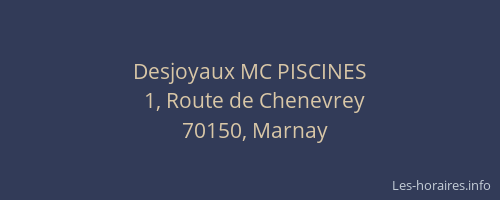 Desjoyaux MC PISCINES