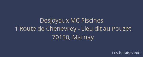Desjoyaux MC Piscines