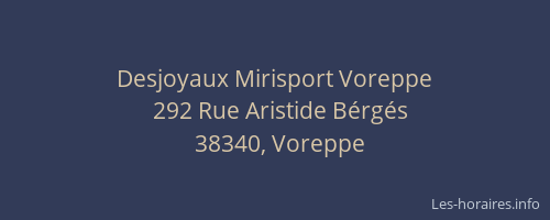 Desjoyaux Mirisport Voreppe