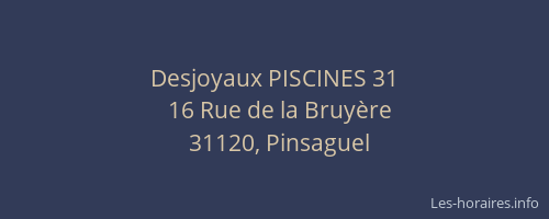 Desjoyaux PISCINES 31