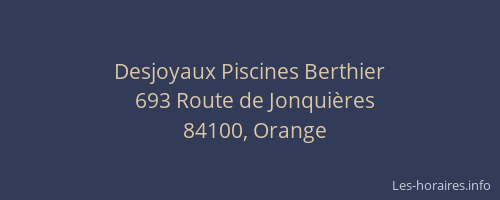 Desjoyaux Piscines Berthier