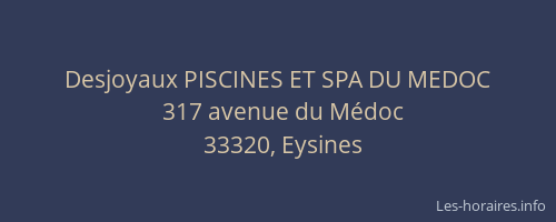 Desjoyaux PISCINES ET SPA DU MEDOC