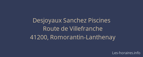 Desjoyaux Sanchez Piscines