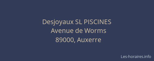 Desjoyaux SL PISCINES