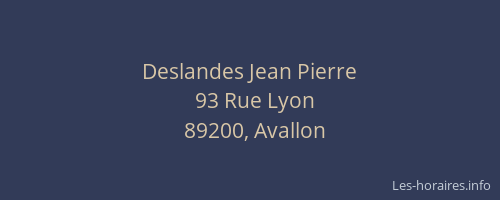 Deslandes Jean Pierre