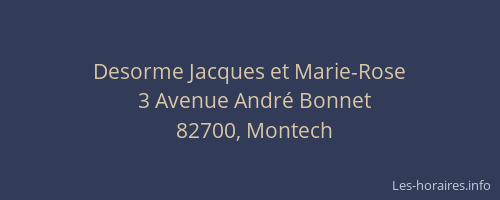 Desorme Jacques et Marie-Rose