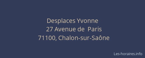 Desplaces Yvonne