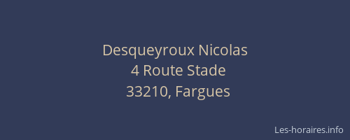 Desqueyroux Nicolas