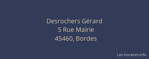 Desrochers G&eacute;rard