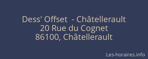 Dess' Offset  - Châtellerault