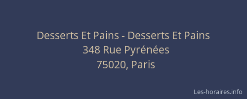 Desserts Et Pains - Desserts Et Pains