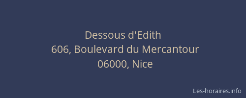 Dessous d'Edith