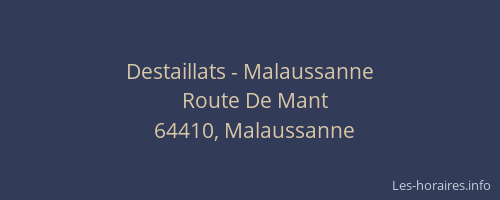 Destaillats - Malaussanne