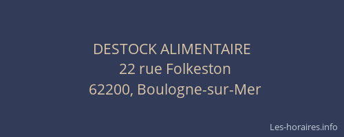 DESTOCK ALIMENTAIRE