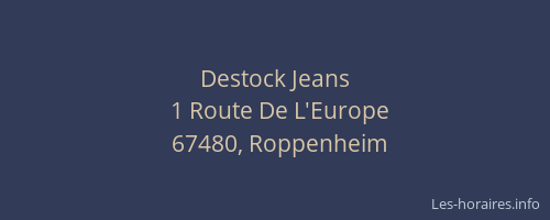 Destock Jeans