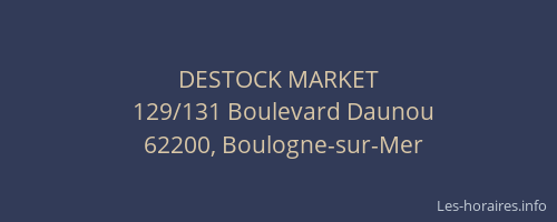 DESTOCK MARKET
