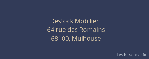 Destock'Mobilier